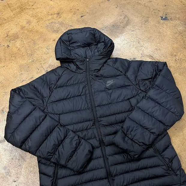 [정품/XL] 나이키 후드 패딩 블랙 b10