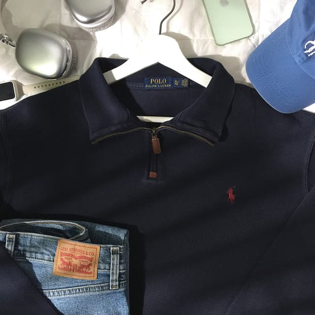 (MAN) 폴로랄프로렌 스웻 반집업 XL