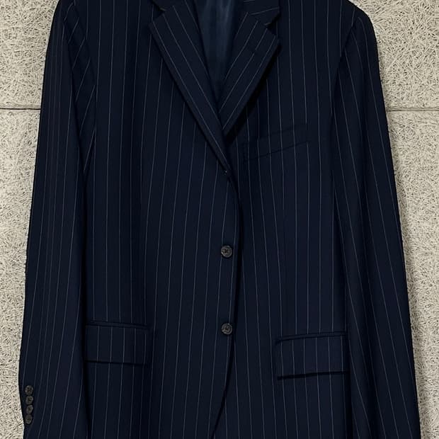 폴로 랄프로렌 이태리 네이비 울 스트라이프 수트 블레이저 자켓