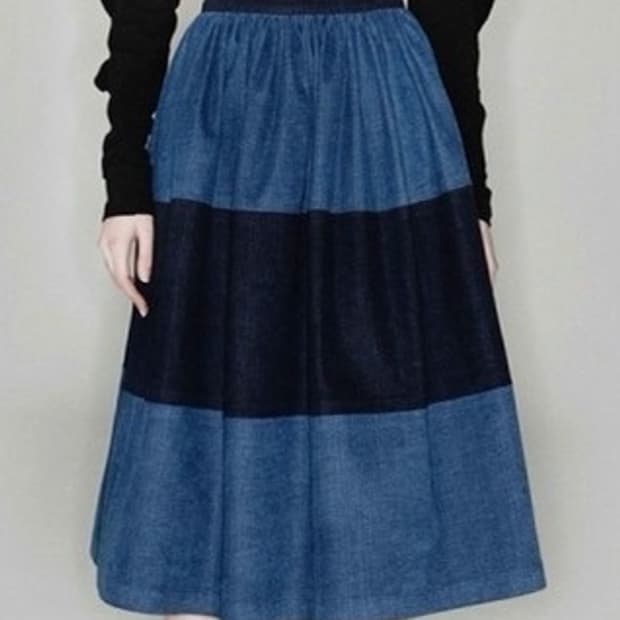 프리마돈나 데님 스커트