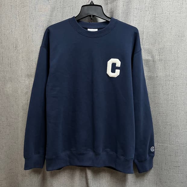 커버낫 C 로고 긴팔 맨투맨 네이비 오버핏 M