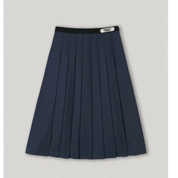 스무드무드 센플리츠 스커트 네이비