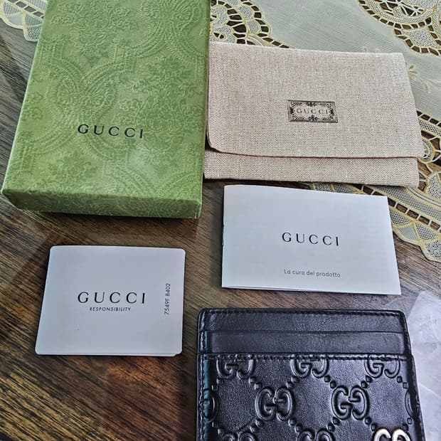 (정품) 구찌 시그니처 GG 로고 카드지갑/남녀공용/검정/개인