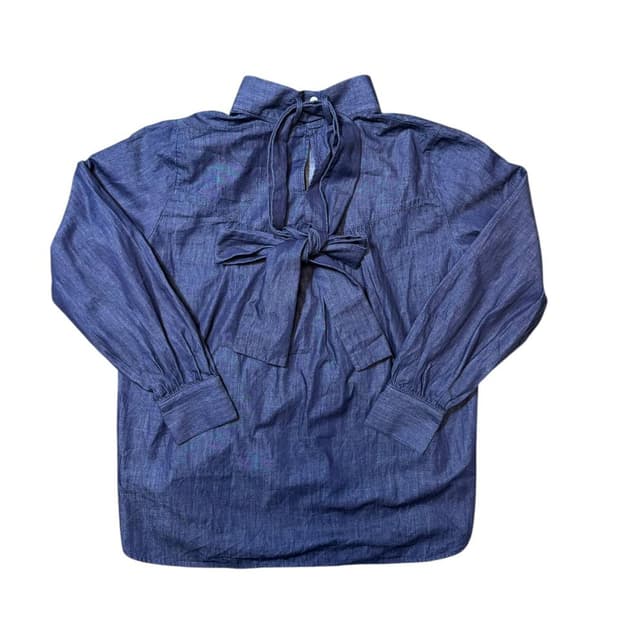 Auief 아위에프 인디고 데님 보우 타이 리본(W)