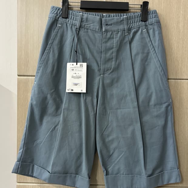 자라 버뮤다 코튼 조거 하프 팬츠 3665/404