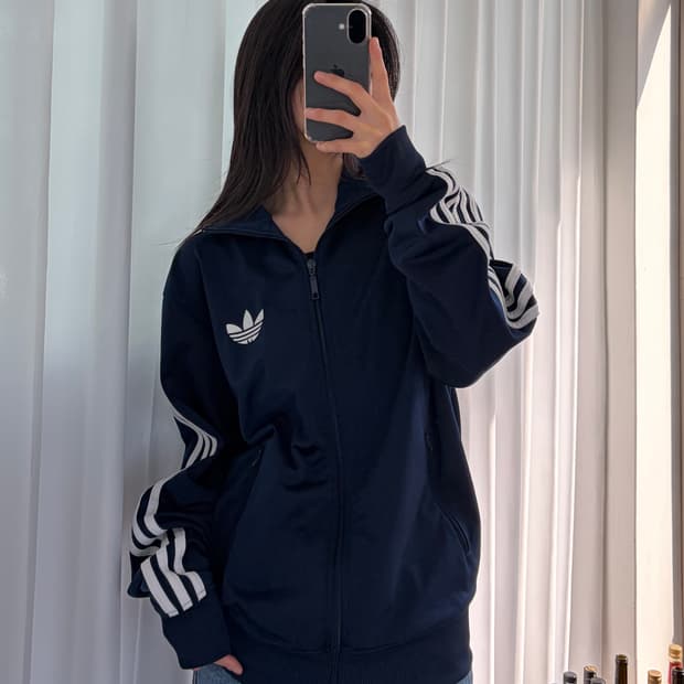 [M-L]아디다스 구형 파이어버드 네이비 트랙탑 져지