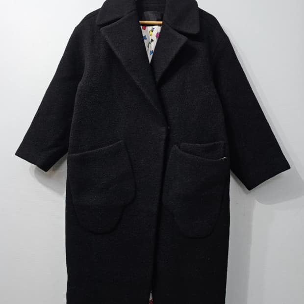 럭키슈에뜨 블랙 롱 코트 ~55