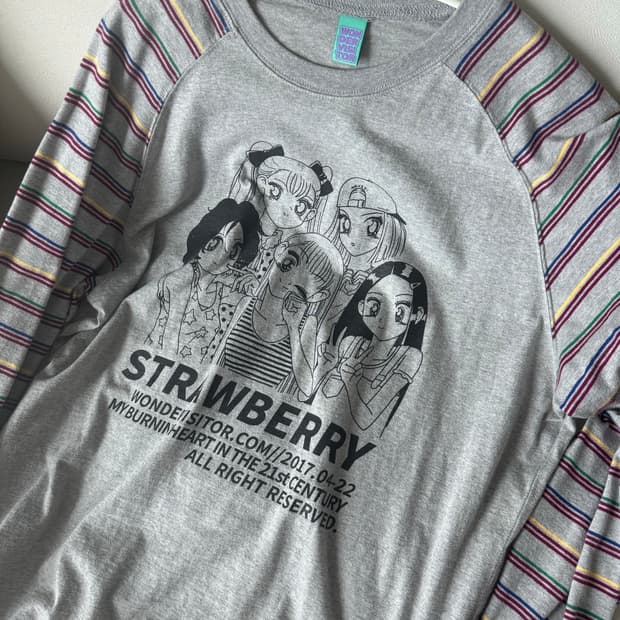 원더비지터 Girls-PEN Raglan LS-T Melange grey