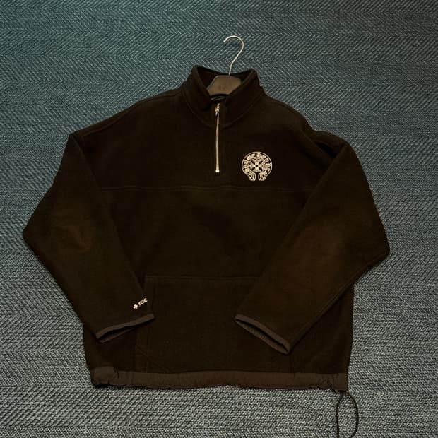 크롬하츠 반짚업 홀스슈 후리스 퍽유로고 초판