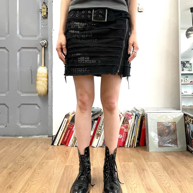 [M] 히스테릭글래머 블랙 데님 스커트