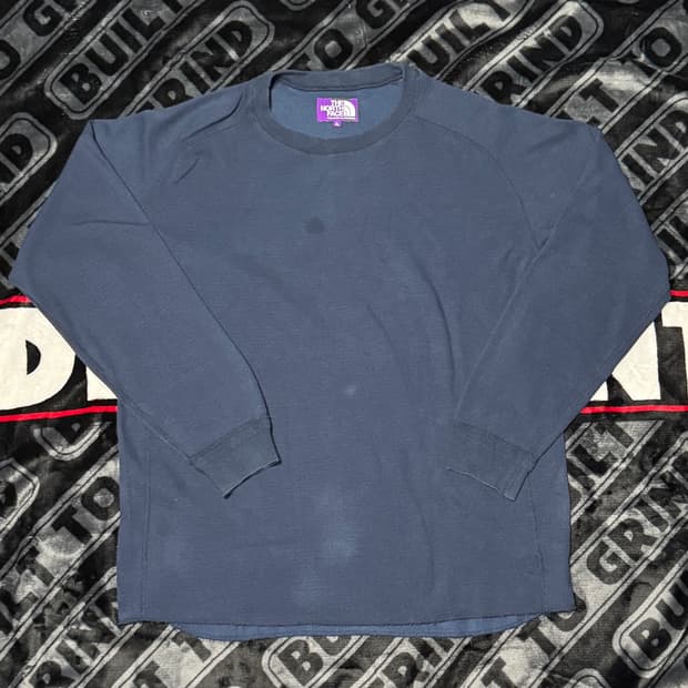 더 노스페이스 퍼플라벨 써멀 필드 롱 슬리브 티 네이비