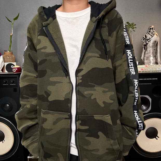 홀리스터 빈티지카모 후드집업