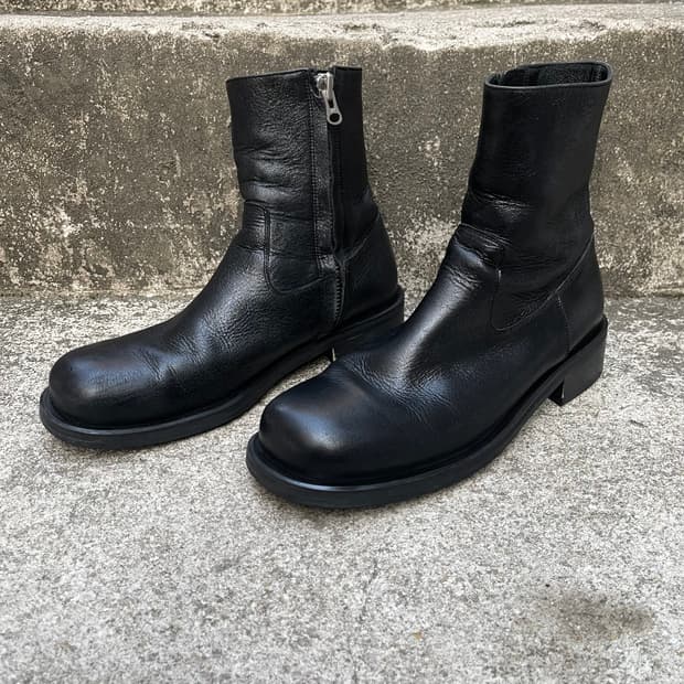 [270] mmrb 크랙 레더 부츠 블랙