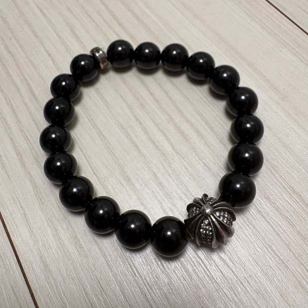 크롬하츠 비즈 팔찌 다이아