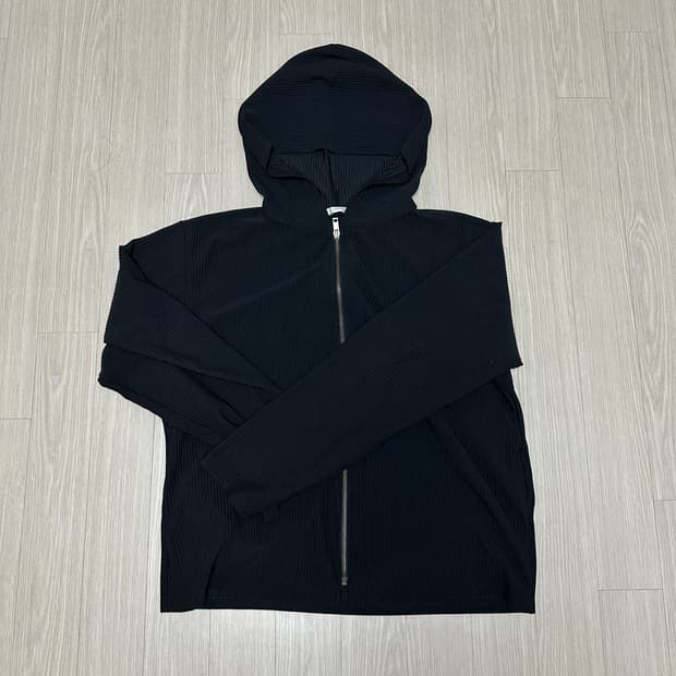 플리츠 후드집업