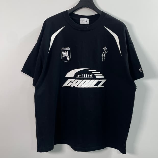 그레일즈 블록코어 블랙 오버핏 반팔티 (on.105)