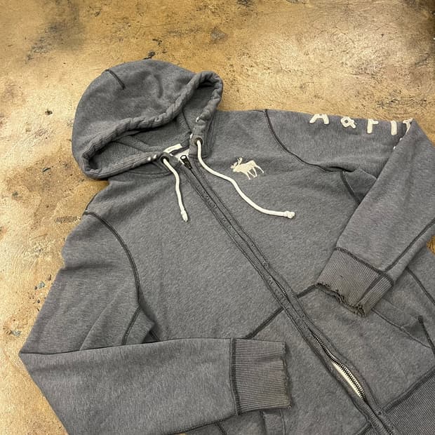 아베크롬비 그레이 후드집업