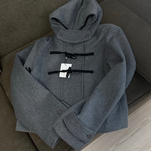 미세키서울 숏 더플 코트 Duffle hoodie short coat