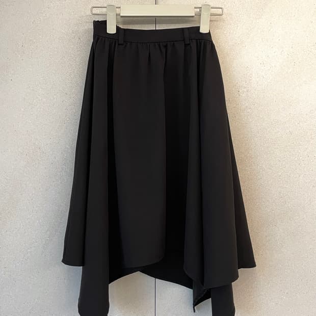 빈티지 레이어드 미디 스커트