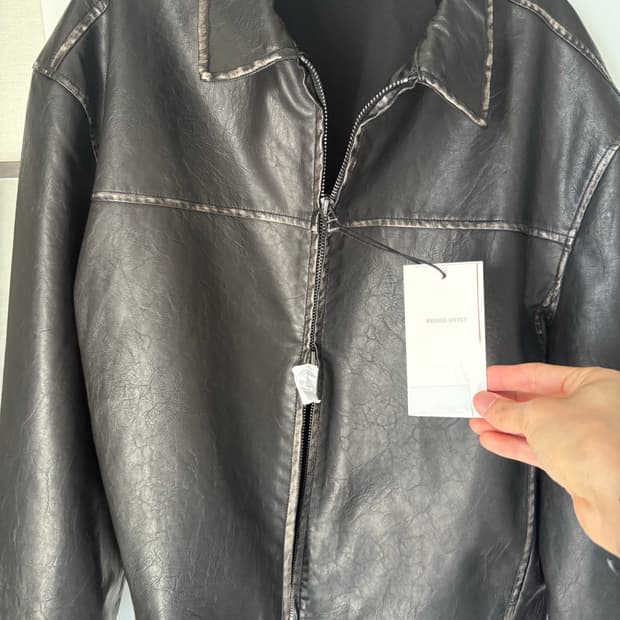 ZARA 가죽자켓 남성 XL 워싱 페이크 레더 자켓