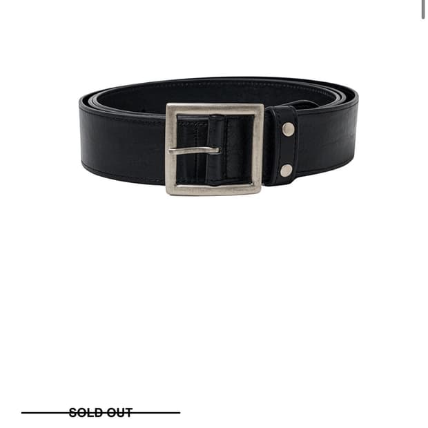 알렌느 블랙 가죽 벨트