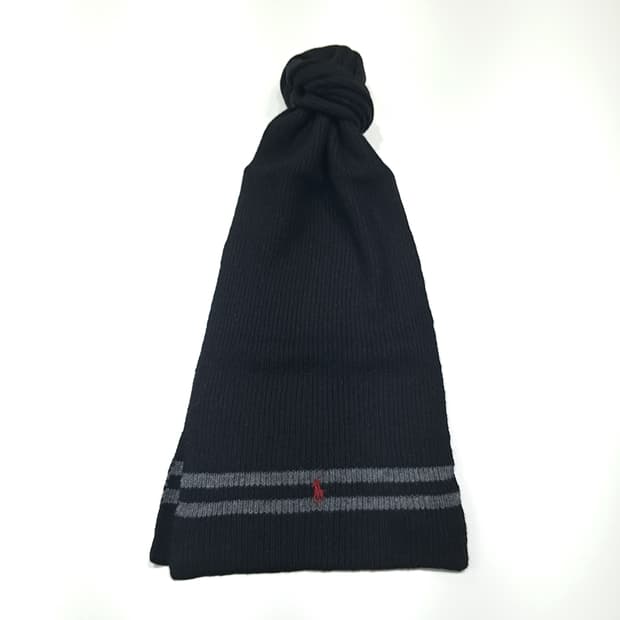 MX657 폴로 00s 램스울혼방 스트라이프 네이비 머플러목도리