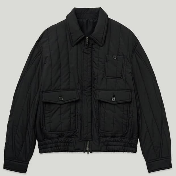 엘무드 텐쿠 퀄티드 블루종 블랙 44