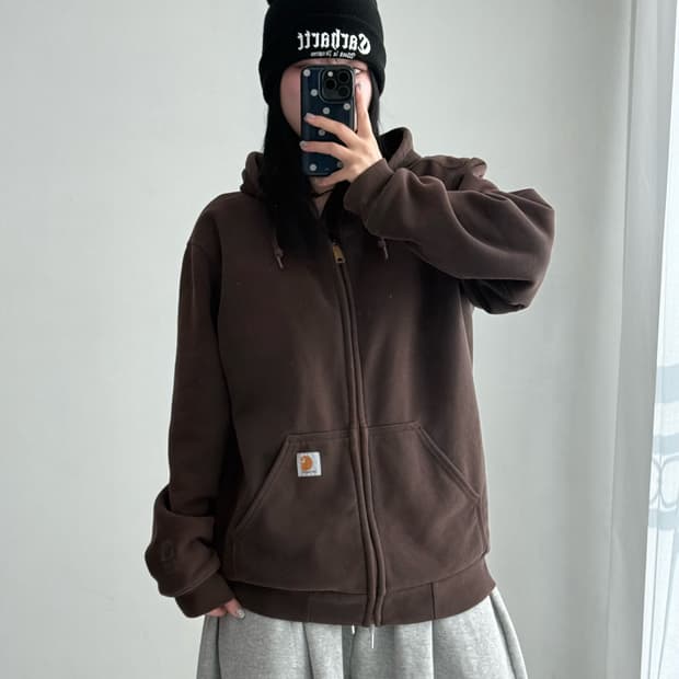 칼하트 브라운 후드집업