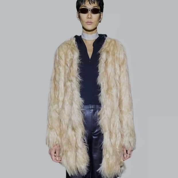 나체 퍼자켓 NACHA SHAGGY FAUX FUR COAT 