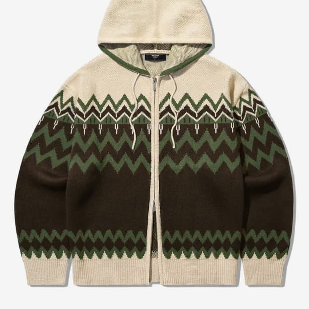 (무신사)트릴리온 노르딕패턴니트 자켓L