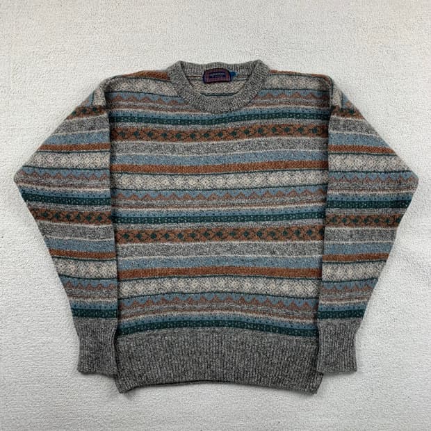 글렌크레이그 영국제 빈티지 패턴 울 니트 