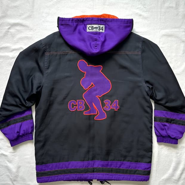 90s 나이키 찰스 바클리 CB34 빅로고 후드 누빔 점퍼 105