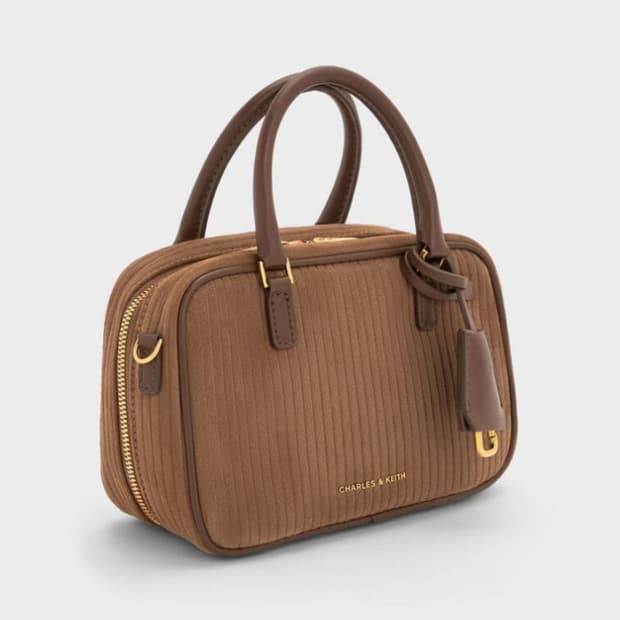 [찰스앤키스] 미니 시아나 코듀로이 보울링 백 크로스백