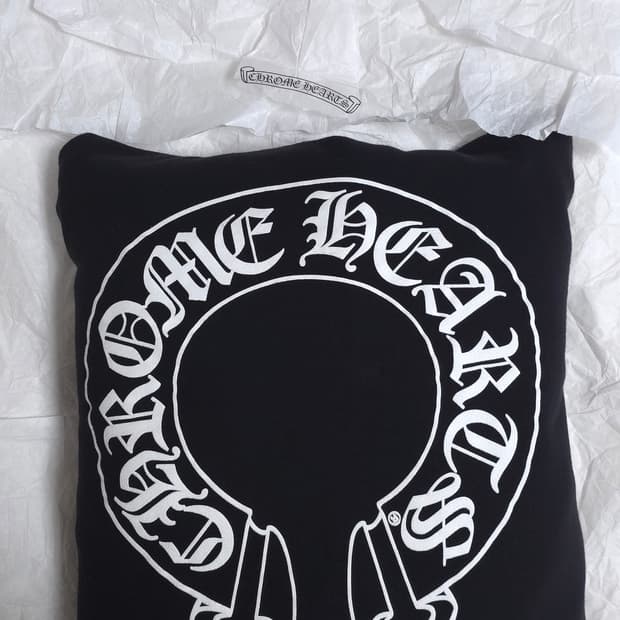 [XXL] 크롬하츠 홀스슈 플로랄 헤비웨이트 후드집업 블랙(새제품)