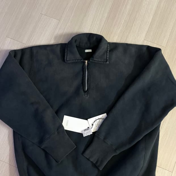 25aw 아프레쎄 빈티지 하프집업 블랙 3사이즈