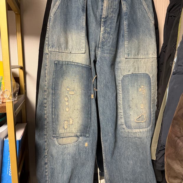 Kapital 14 oz. Denim Fatigue Baggy Pants