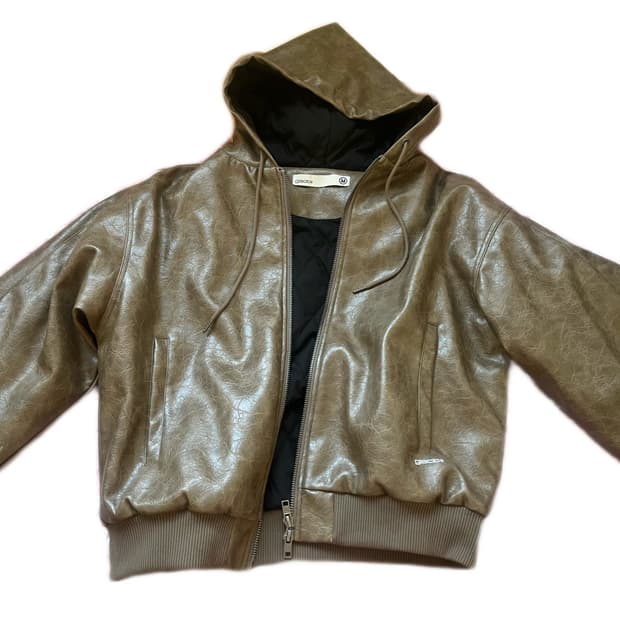 글랙/ 레더패딩자켓 M사이즈