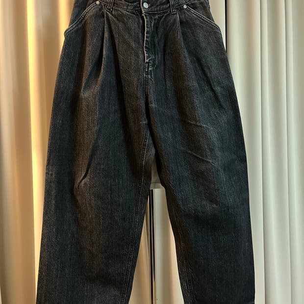 유스 와이드 스트럭쳐 팬츠 L