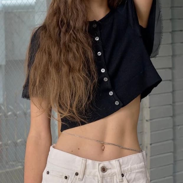 체리퀴리 단추 가디건