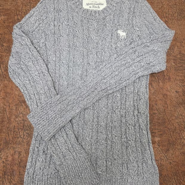 아베크롬비 캐시미어 블렌드 케이블 니트 M