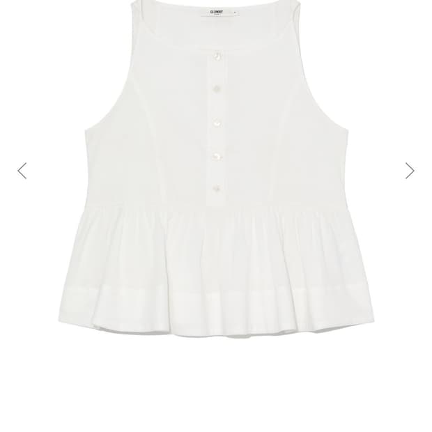 글로니 G RUFFLED BUTTON BLOUSE (IVORY)