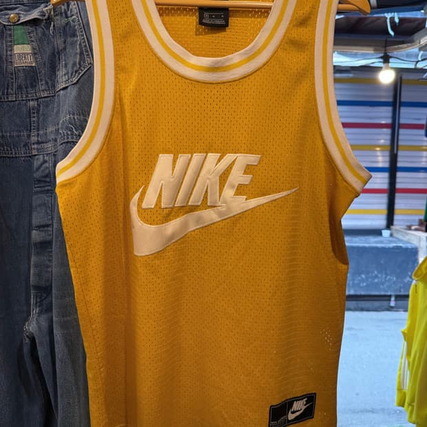 나이키 메쉬 탱크탑 농구 져지 옐로우