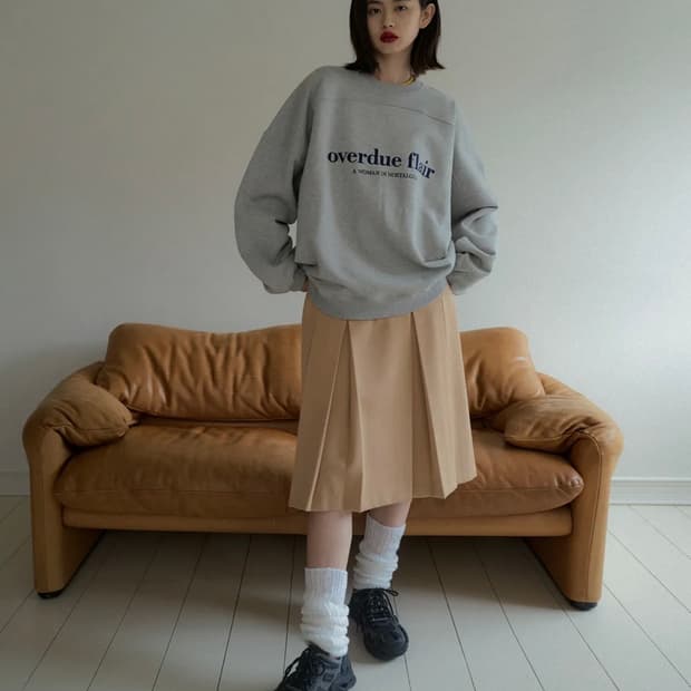 Overdueflair Needle Oversize Sweatshirt