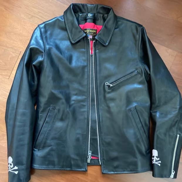 VANSON × mastermind 레더 라이더 자켓