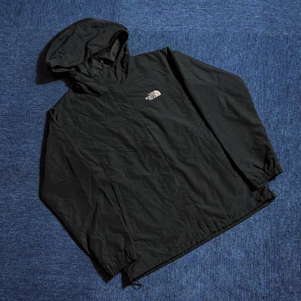 노스페이스 블랙 바람막이 후드자켓