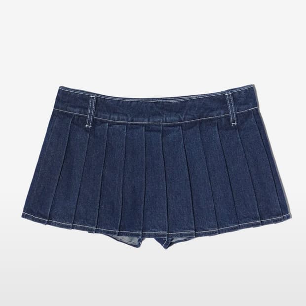 유희 로우라이즈 데님스커트 S