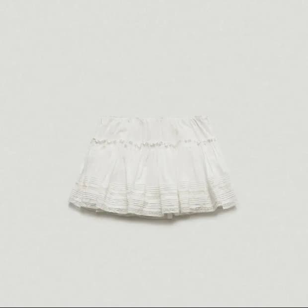 더바넷 Simon Lace Ballon Skirt_White