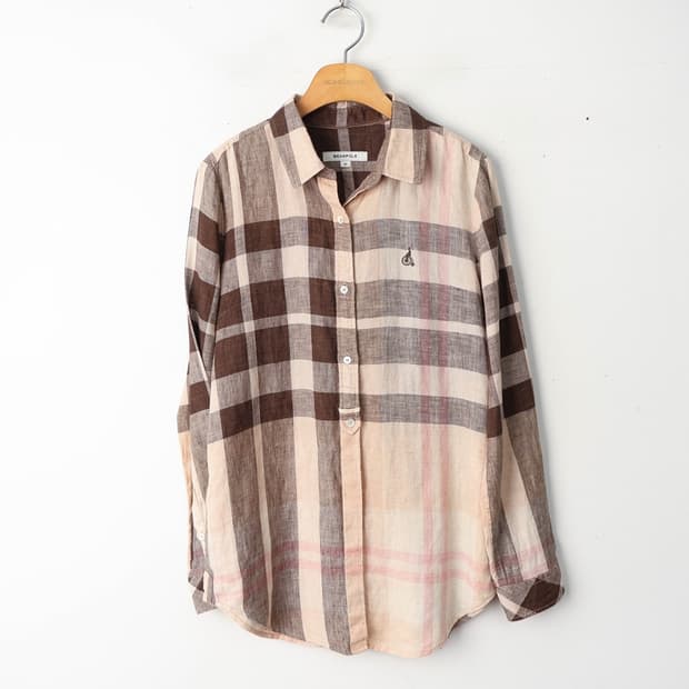 55/빈폴 린넨 체크 셔츠