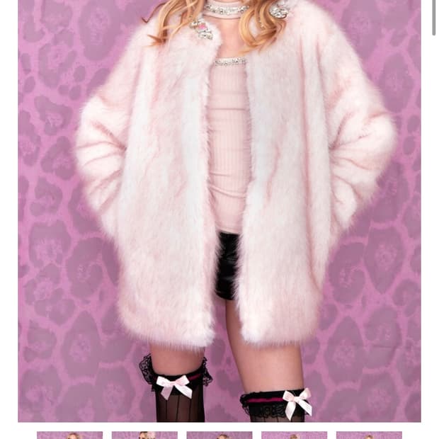 베이비메탈클럽 글램 키스 퍼자켓 퍼코트