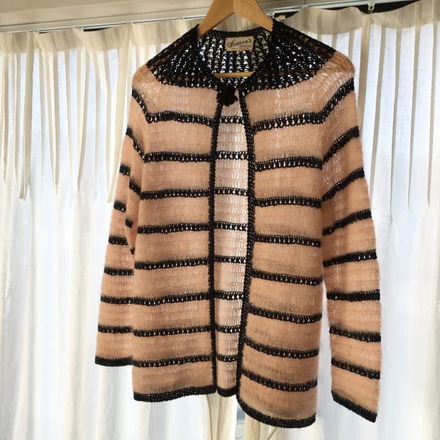 striped mohair cardigan 모헤어 가디건